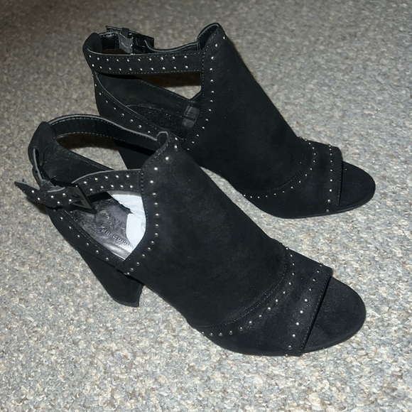 Carlos suede heel booties. 6 - Picture 1 of 7